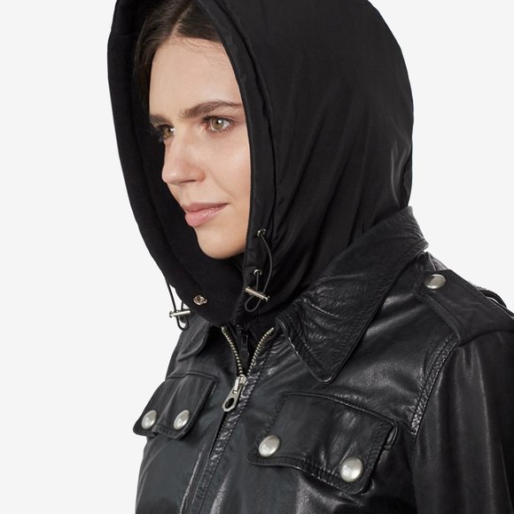 UNU Hooded Scarf Black Cotton Waterproof Balaclava Hat NWT - Picture 2 of 10